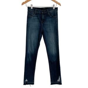 J Brand Ruby High Rise Crop Denim in Jasper Destruct Jeans size 24
